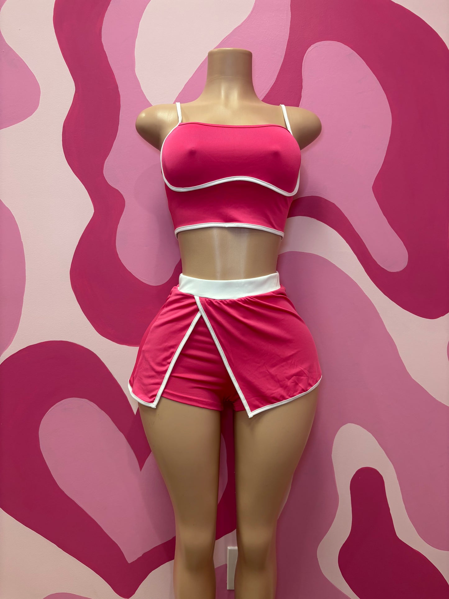 Pink Two Piece Skort Set