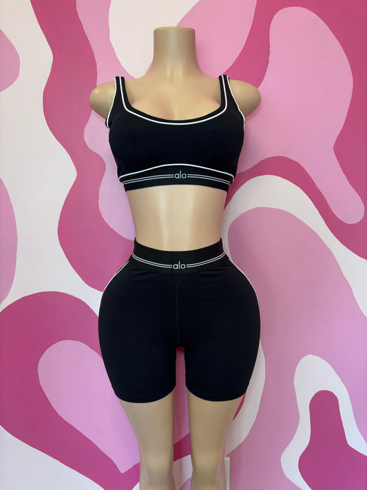 Black ALO Two Piece Short Set
