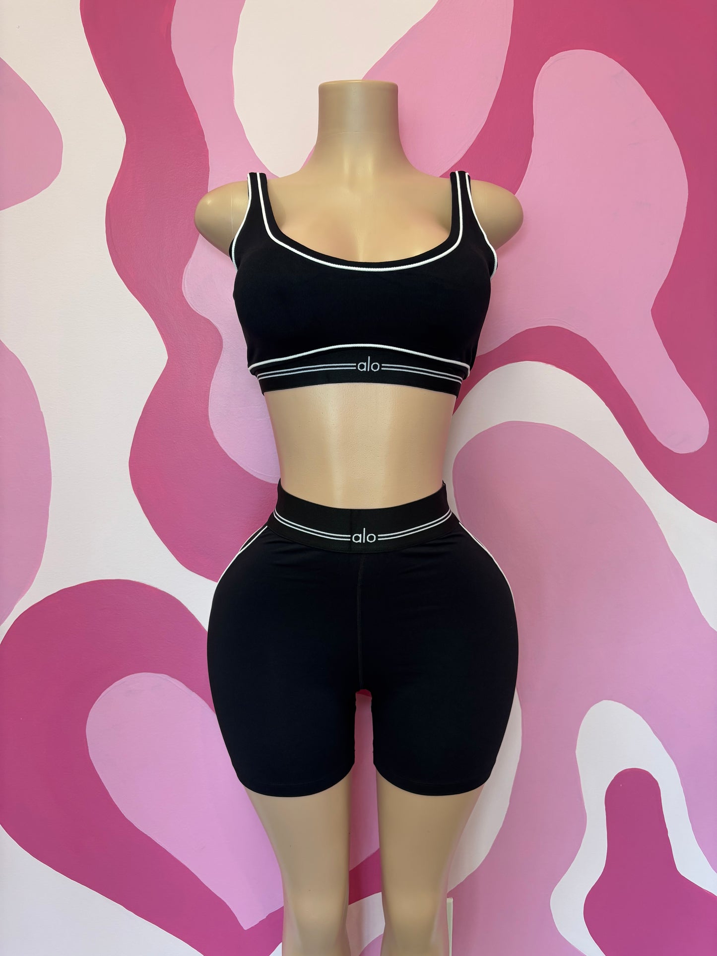 Black ALO Two Piece Short Set