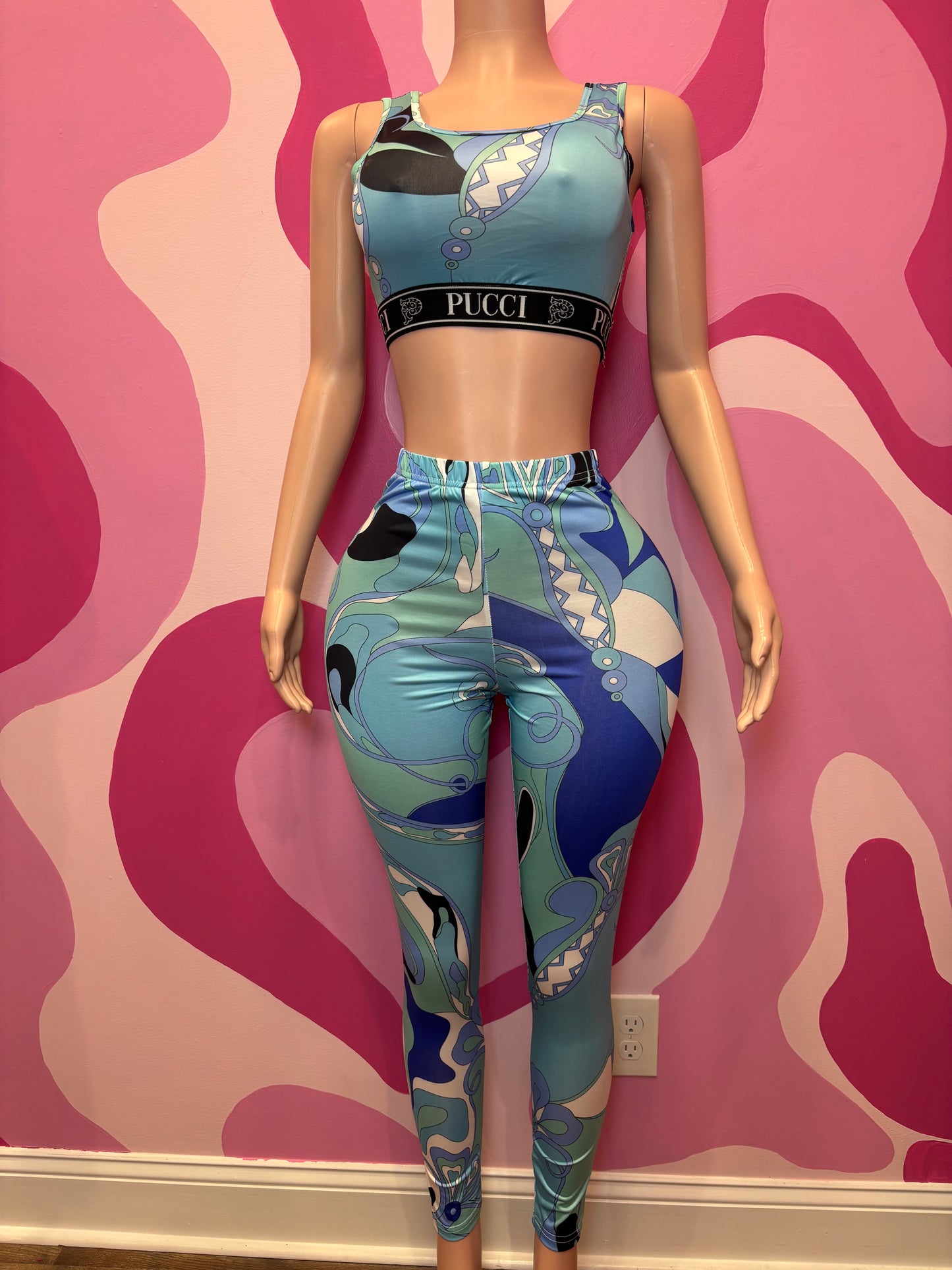 Pucci Blue Legging Set