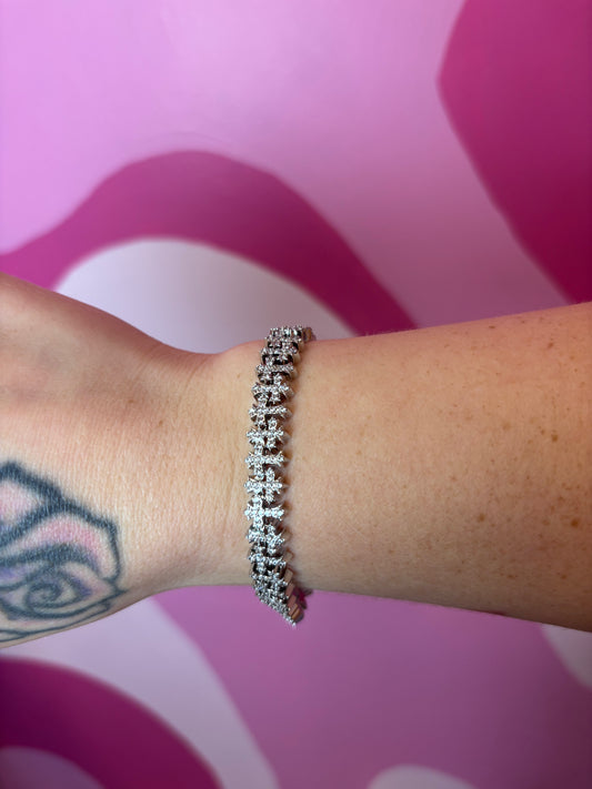 Diamond Cross Bracelet