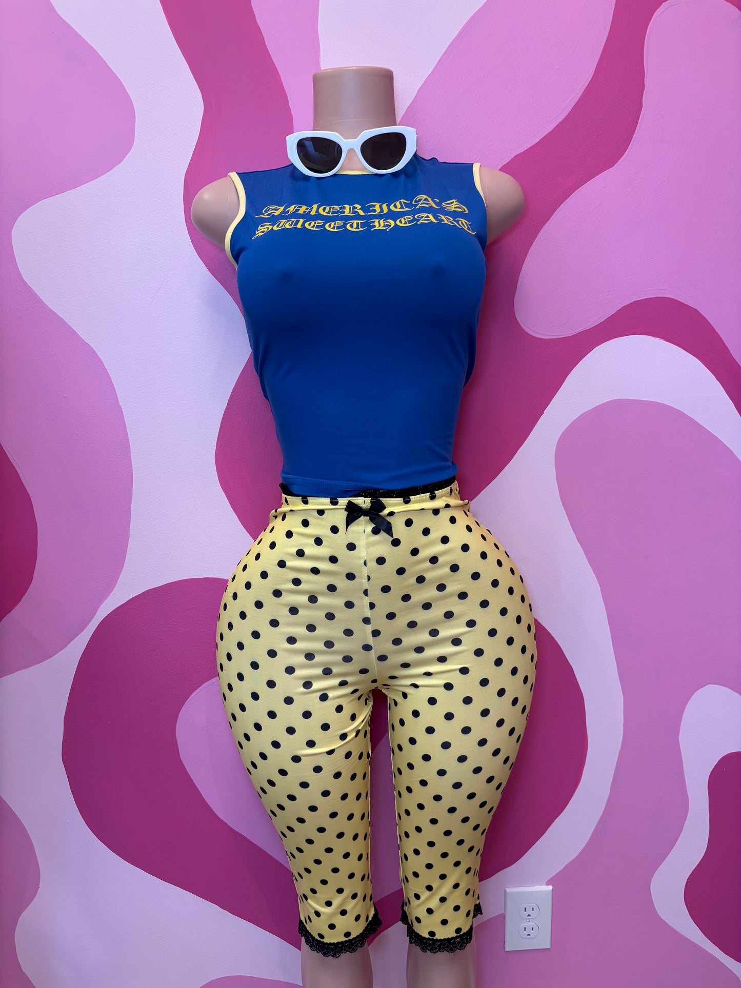 B&Y Polka Dot Capri Set